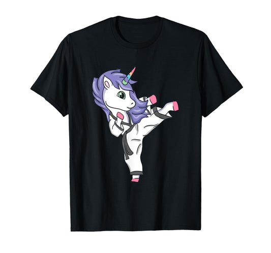 Funny Unicorn Karate Girl I Taekwondo Martial Arts T-Shirt