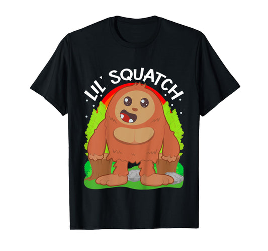Kids Lil Squatch Cute Baby Bigfoot Boys Little Sasquatch Kids Boy T-Shirt