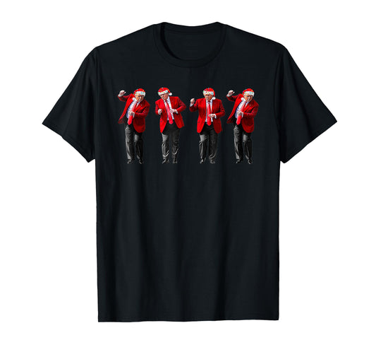 Christmas Donald Trump President 2024 Dancing Funny Santa T-Shirt