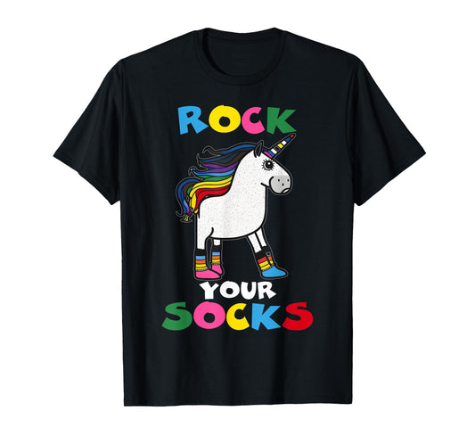 WORLD DOWN SYNDROME DAY Rock Your Socks Unicorn T-Shirt