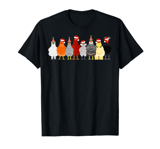 Christmas Chicken Squad Cute Chicken Farm Animals T-Shirt