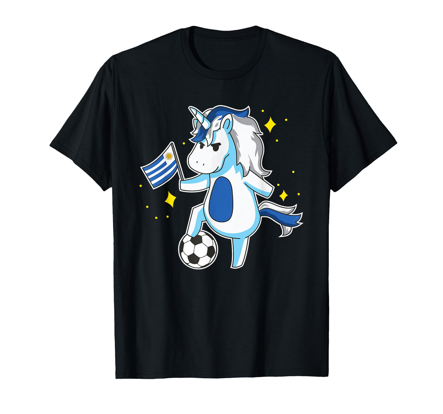 Soccer Unicorn Uruguay Jersey Design Uruguayan Football Gift T-Shirt