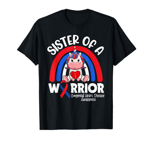 Sister Of A Heart Warrior CHD Awareness Week Clothing Gift T-Shirt