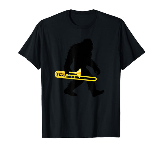 Bigfoot Trombone Sasquatch Trombonist Apparel T-Shirt