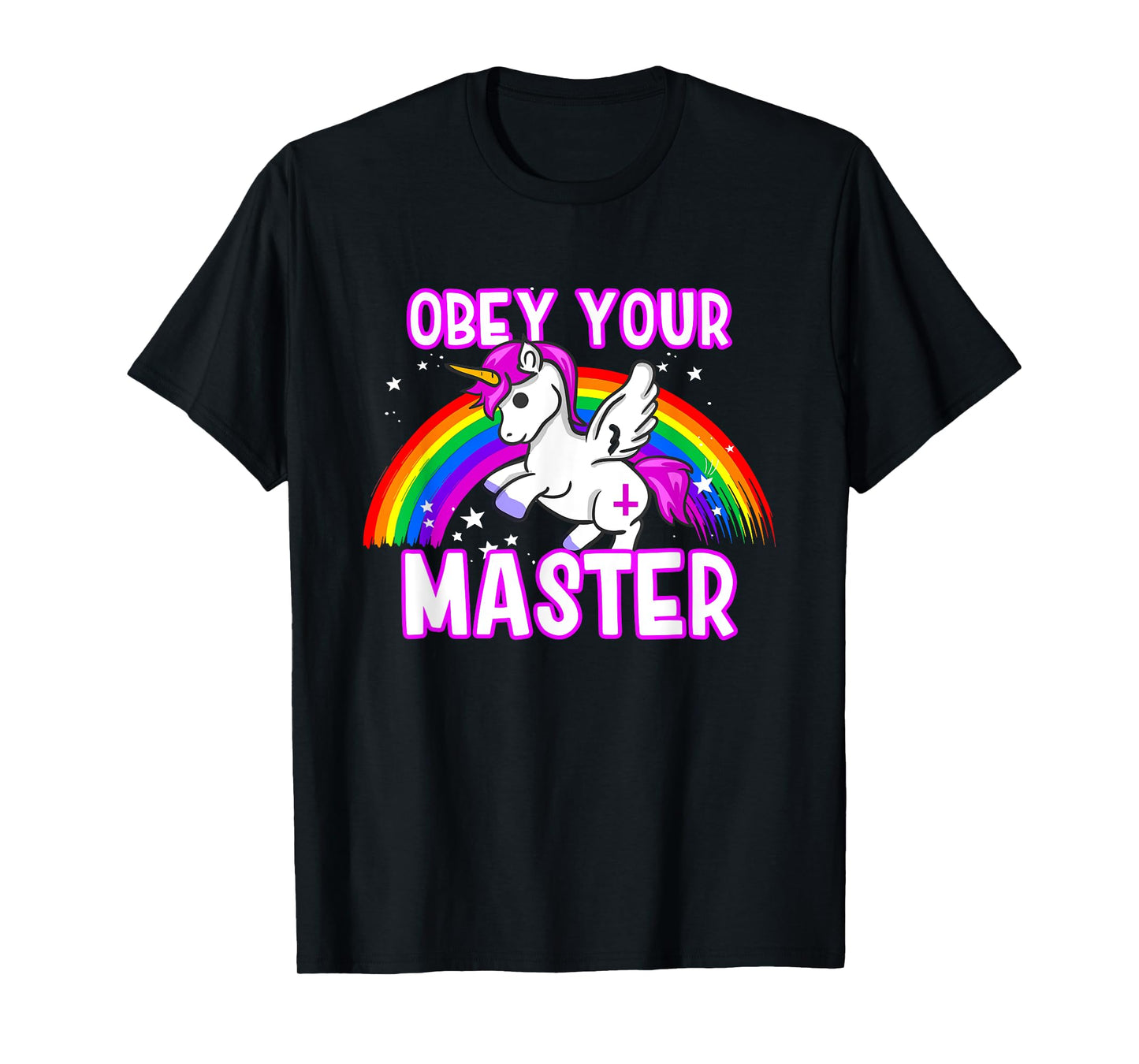 Obey Your Master - Bad Unicorn Religion Heavy Metal God T-Shirt