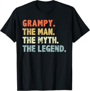 Grampy The Man Myth Legend funny Fathers For Grandpa Grampy T-Shirt