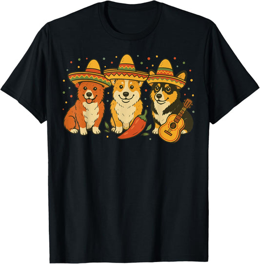 Corgi Cinco De Mayo T-shirt