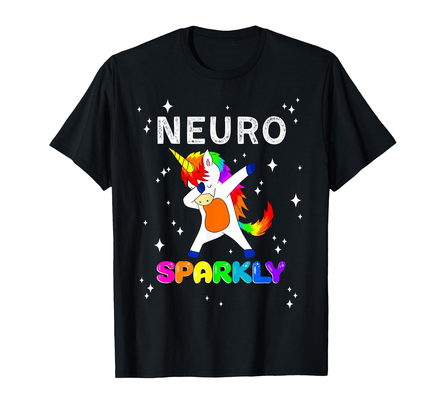 Neurodivergent Neurosparkly Neurodivergence Unicorn ADHD ASD T-Shirt