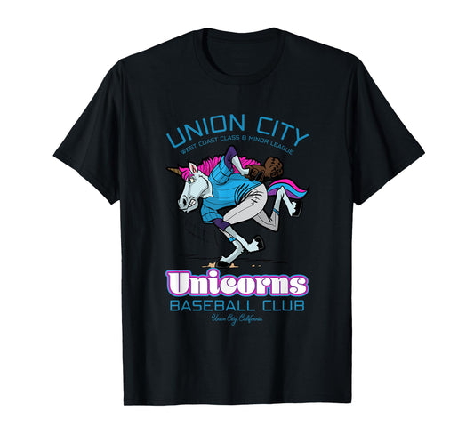Union City Unicorns Retro Minor League Baseball Unicorn T-Shirt