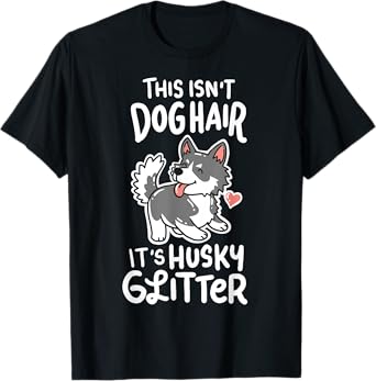 Awesome Siberian Husky Owner Gifts Unisex-Adults Black Small Modern Letter Print T-Shirt