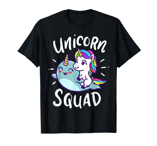 Unicorn Squad Narwhal Funny Cute Birthday Party Present Gift T-Shirt