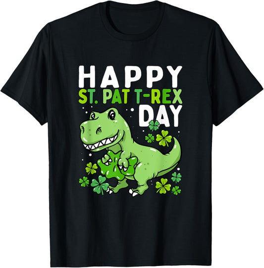 Happy St Pat Trex Day Dinosaur St Patrick's Day T-Shirt