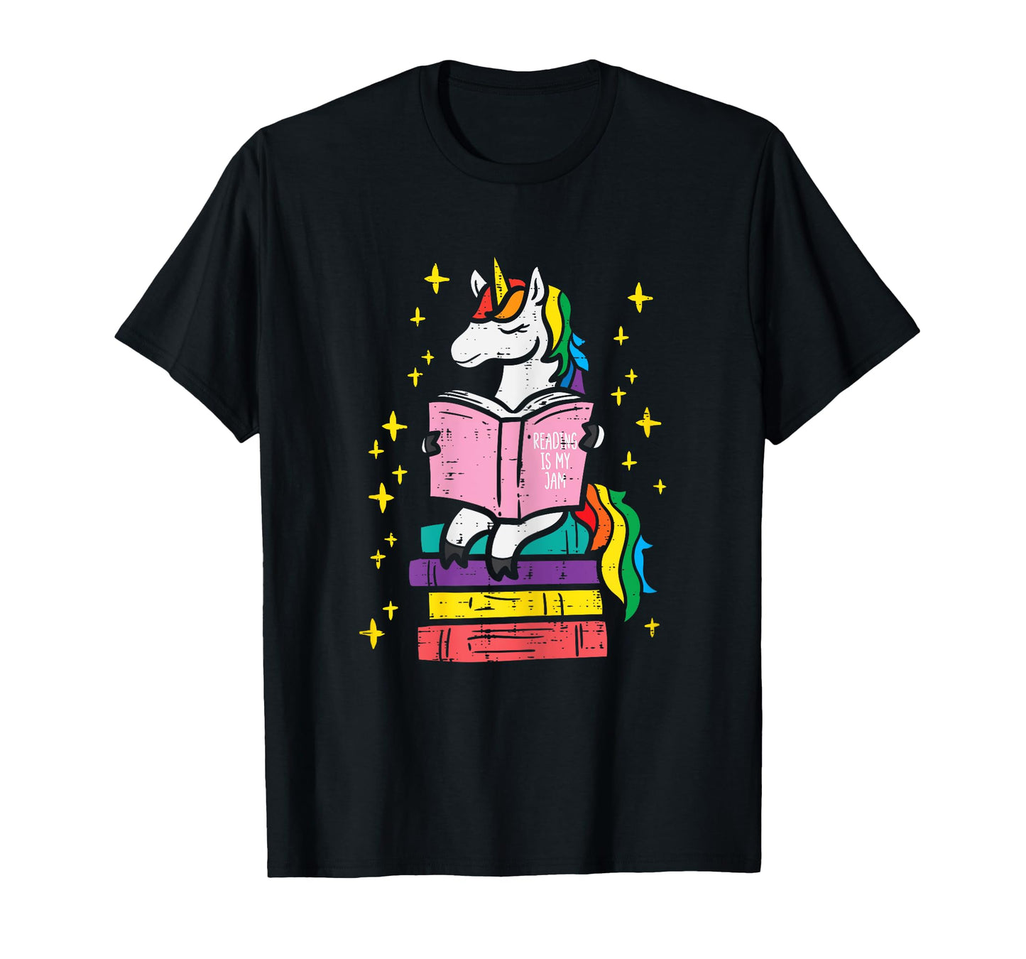 Reading Unicorn Cute Book Lover Bookworm Women Girls T-Shirt