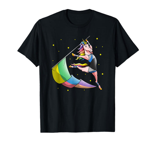 Color Guard Unicorn Winter Guard Flag Tossing Gifts Girls T-Shirt