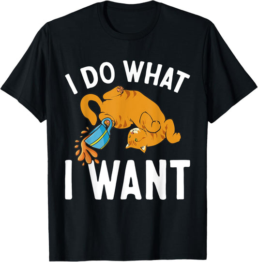 Orange Cat I Do What I Want Orange Tabby Cat T-Shirt