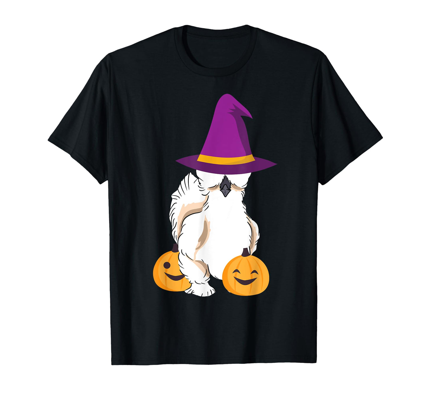 Silkie Silky Chicken Funny Halloween Graphic T-Shirt