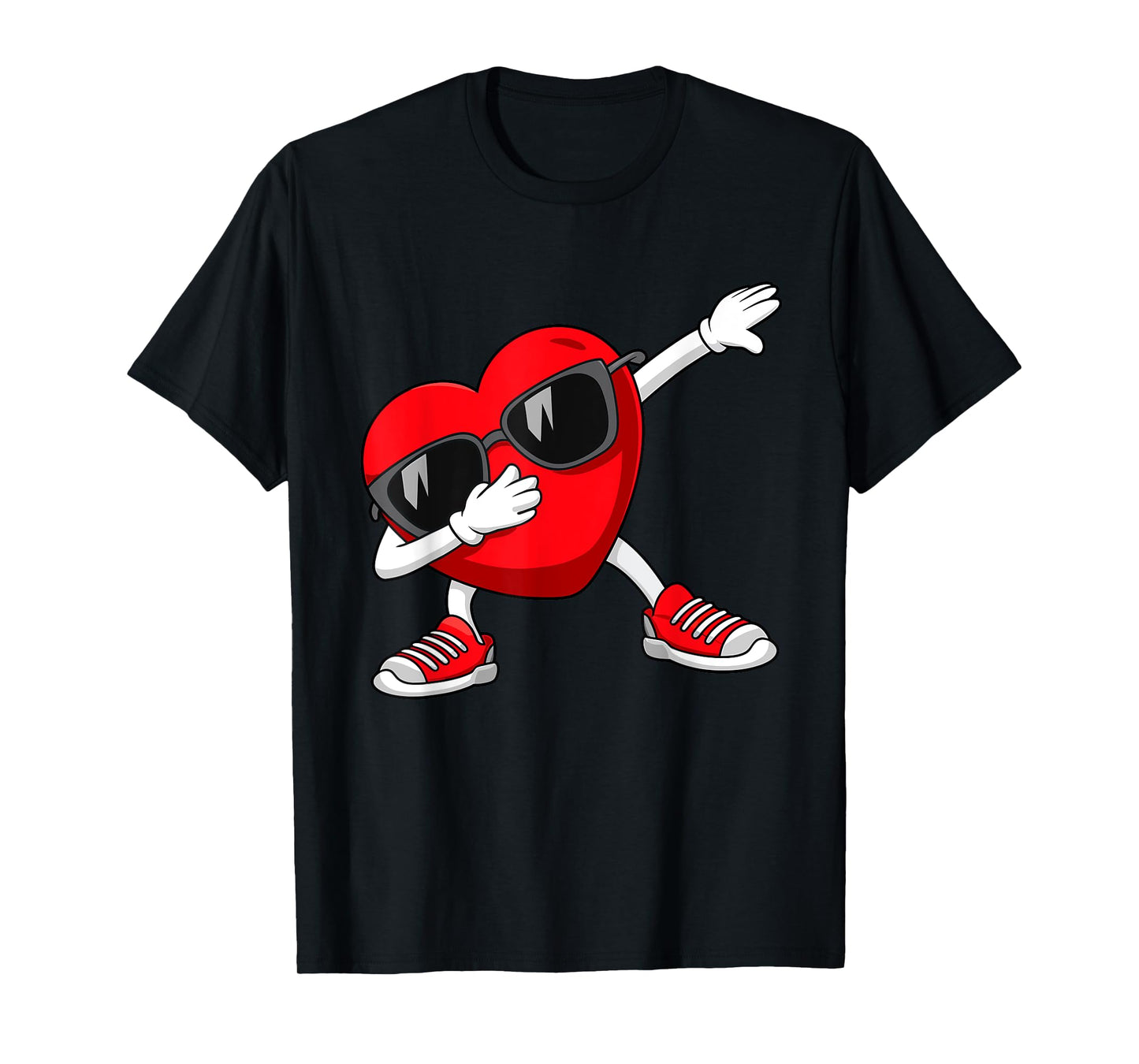 Valentines Day Dabbing Heart Dab For Teens Boys Girls Kids T-Shirt