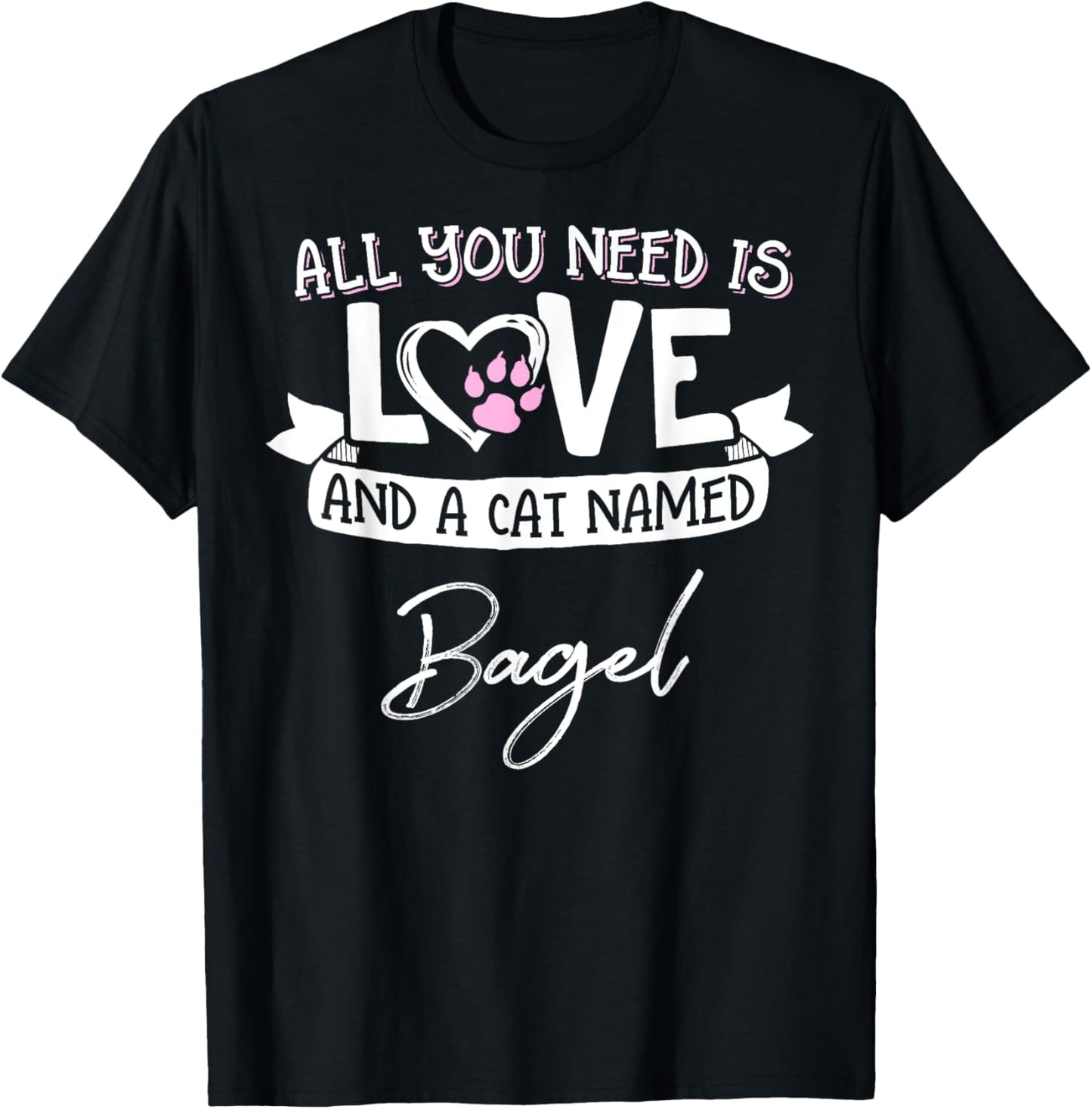 Cute Cat Named Bagel Shirt for Women and Girls T-Shirt