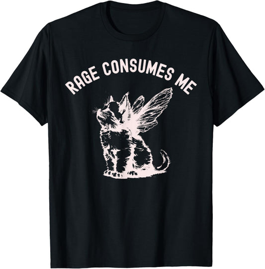 Rage Consumes Me Cat, Meme cat, Vintage style cat lovers T-Shirt