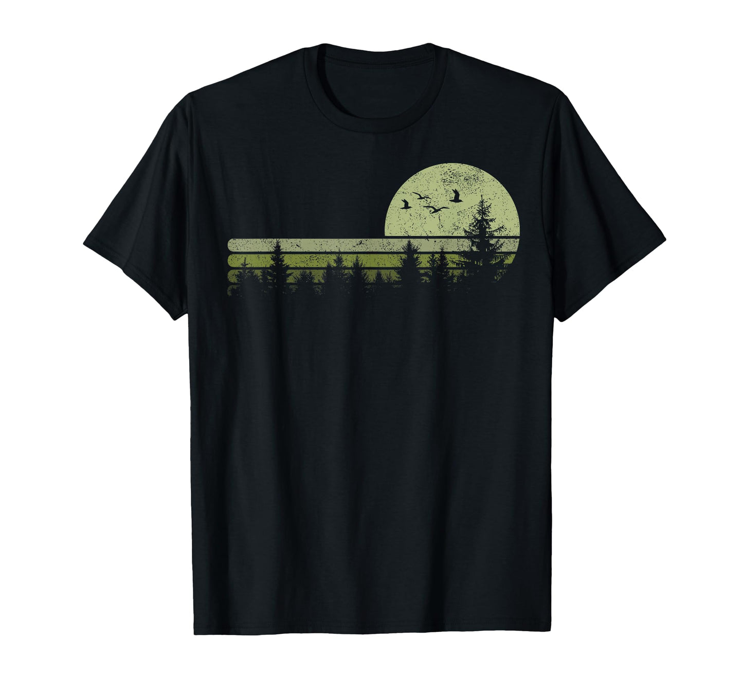 Vintage Forest Nature Trees Hiking Outdoor Wildlife T-Shirt