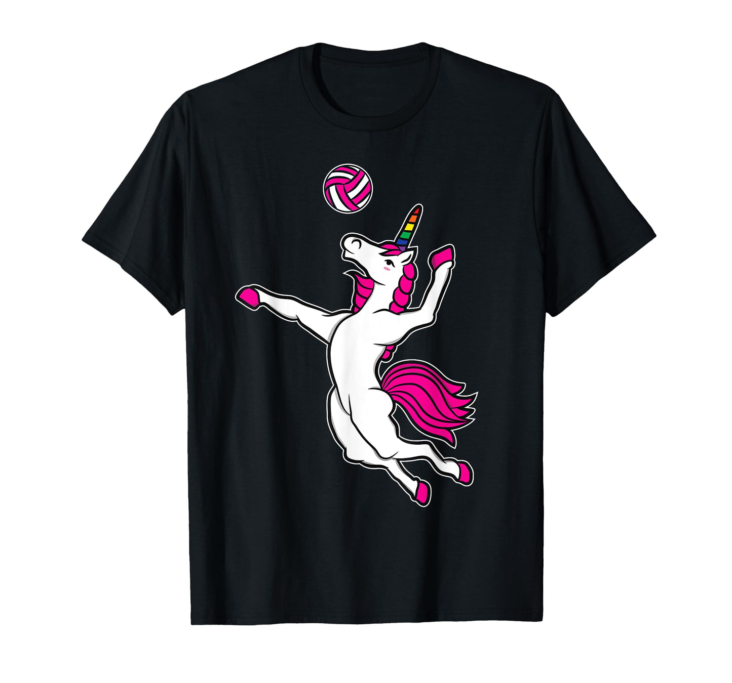 Funny Volleyball Unicorn T-Shirt For Volleyball Girls T-Shirt