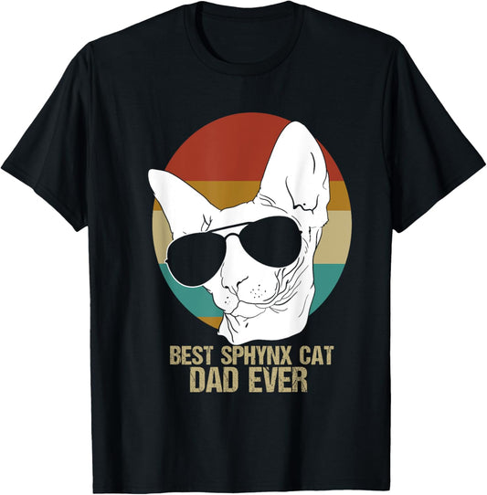 Best Sphynx Cat Dad Hairless Cat Father Men T-Shirt