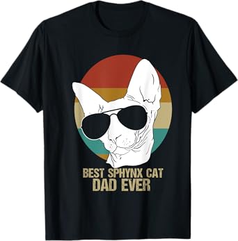Best Sphynx Cat Dad Hairless Cat Father Men T-Shirt