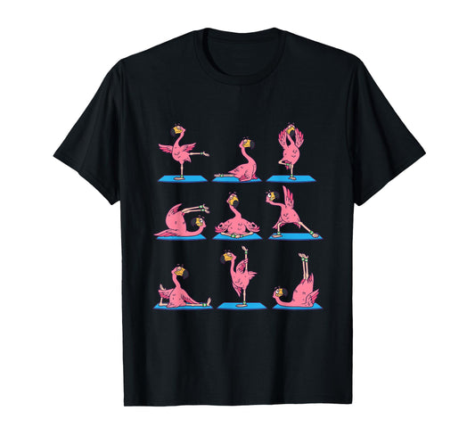 Flamingo Yoga Position Workout Flamingo Bird Gift T-Shirt