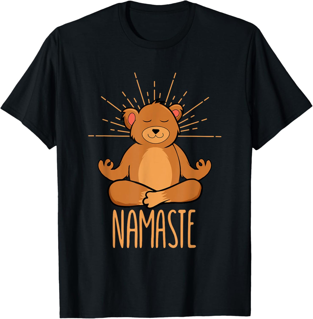 Funny Namaste Bear Meditation Yoga Pose Cute Bear Lover T-Shirt