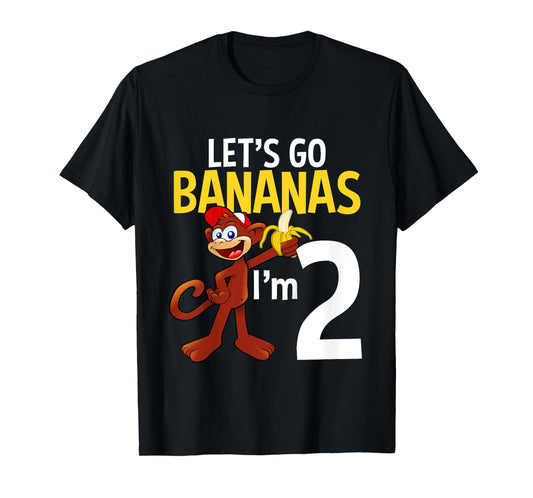 2 Year Old Monkey Birthday Party Zoo Animal Theme 2nd Gift T-Shirt