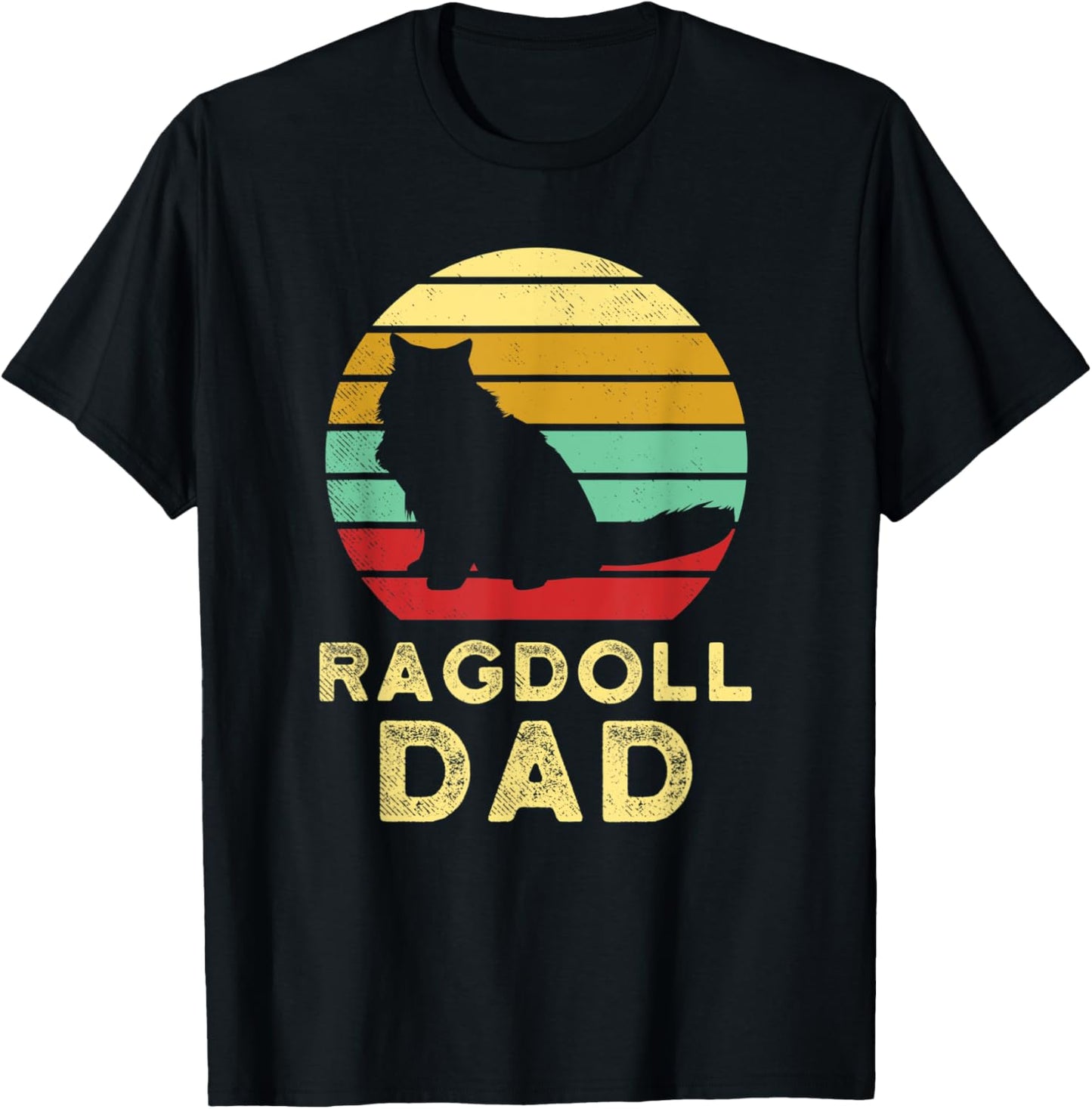 Retro Ragdoll Dad Vintage Ragdoll Cat Dad Rag Doll Cat Dad T-Shirt