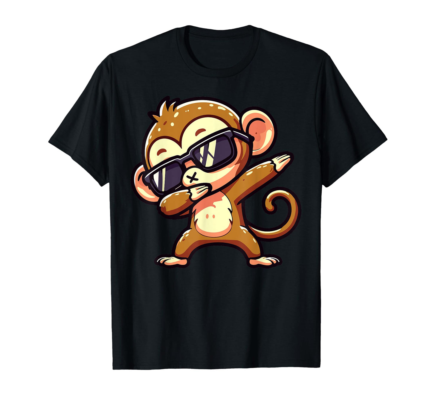 Dabbing Monkey Sunglasses Animal Dab Dance T-Shirt