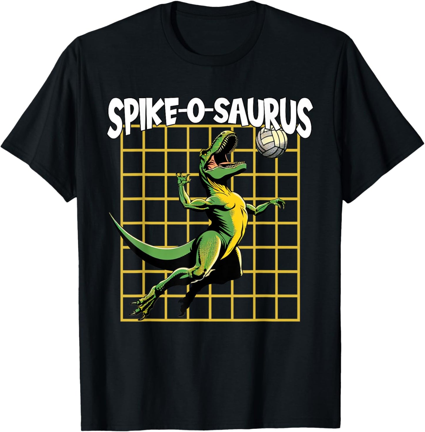 Dinosaur Volleyball Player Game Spikeosaurus Volleyball T-Shirt