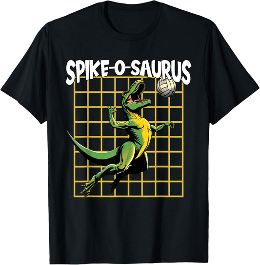 Dinosaur Volleyball Player Game Spikeosaurus Volleyball T-Shirt