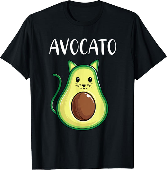 Funny Avocado Shirt Women Men Kids Avocato Cat T-Shirt