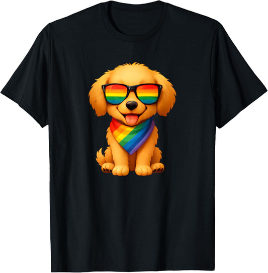 Toy Poodle, Gay Pride, Apricot, Red, Light Brown T-shirt