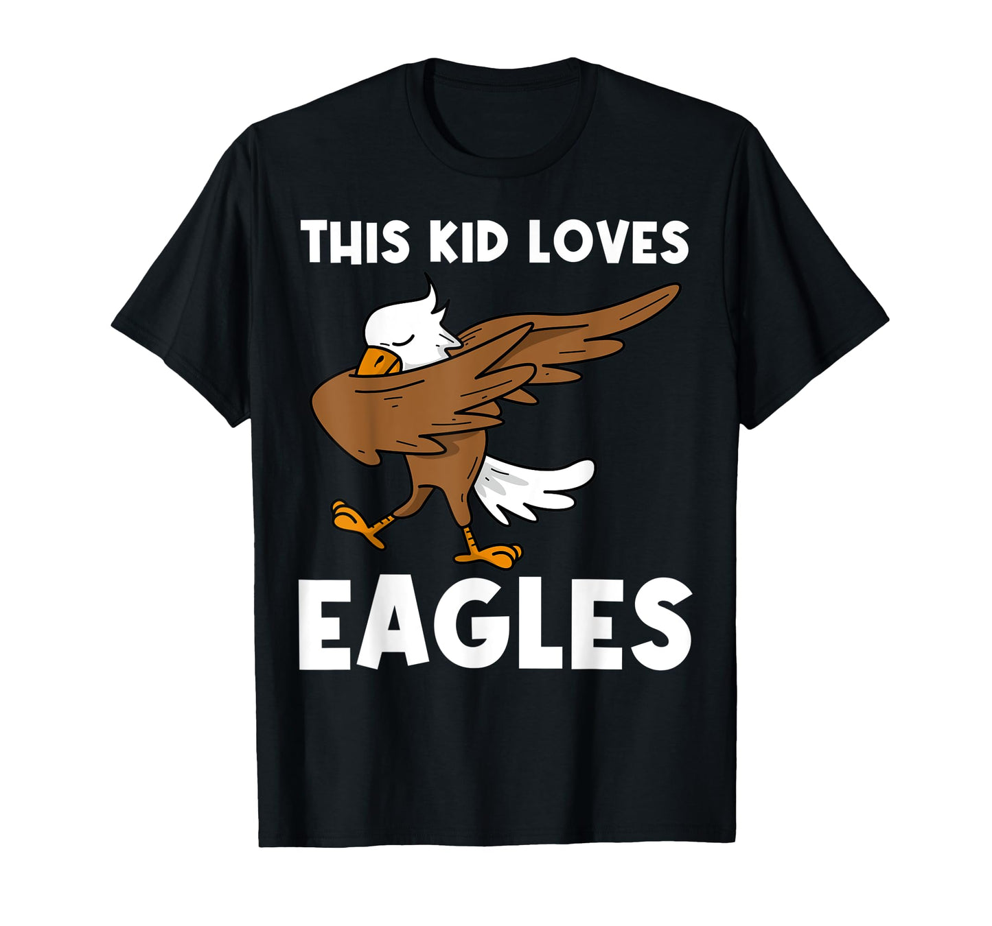 Cool Eagle Kids Boys Dabbing Bald Flying Animal T-Shirt