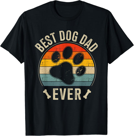 Best dog dad ever vintage for retro fathers day birthday T-Shirt