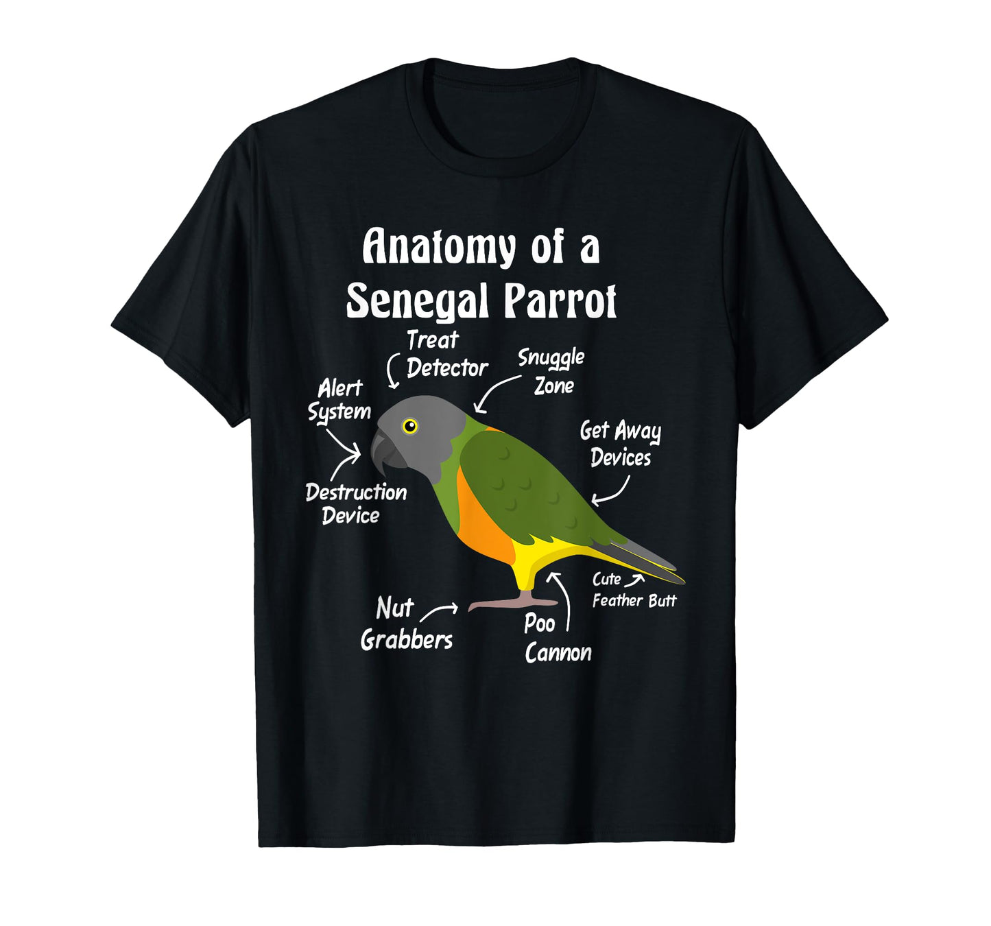 Anatomy of a Senegal Parrot T-Shirt