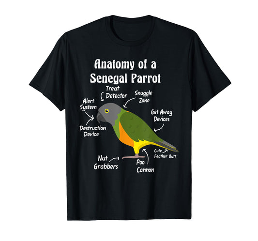 Anatomy of a Senegal Parrot T-Shirt