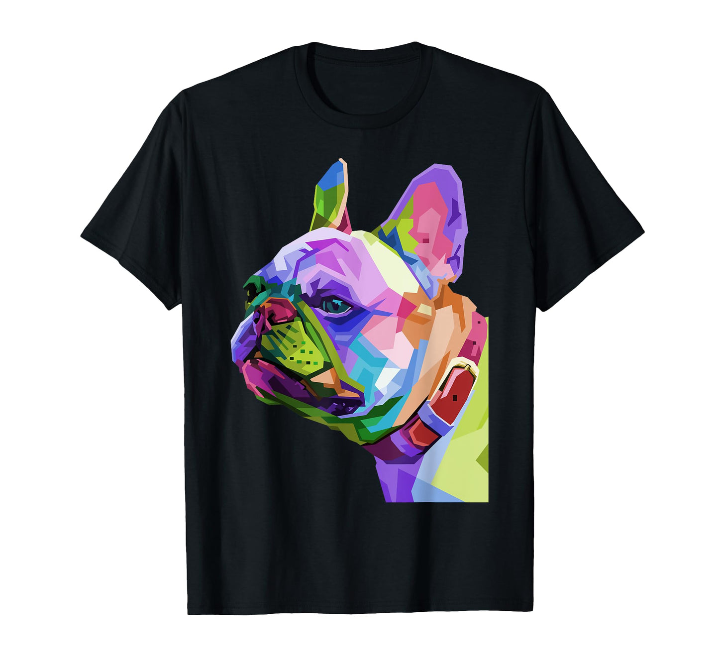 Frenchie French Bulldog Pop Art Portrait Bouledogue Men Women Kids T-Shirt