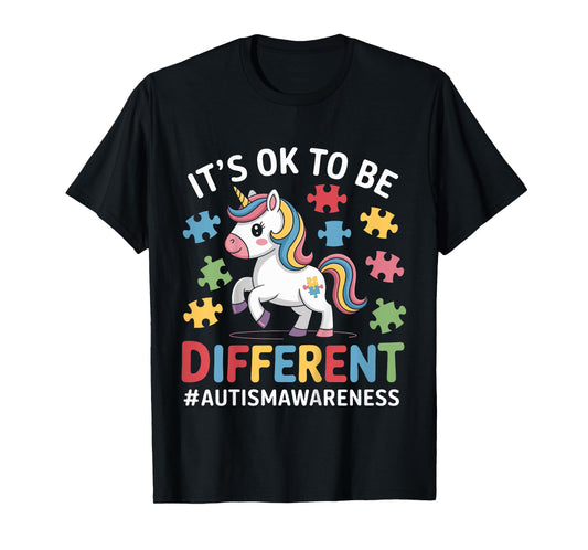 Kids It's OK To Be Different Autism Awareness Toddlers Girls T-Shirt