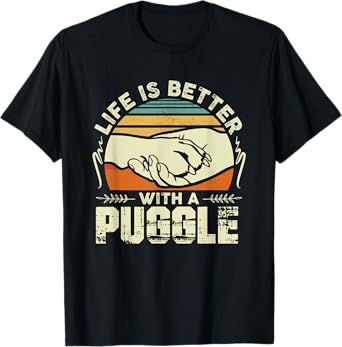 Puggle Shirt Men Women Dog Mom Dog Lover Puggle T-Shirt