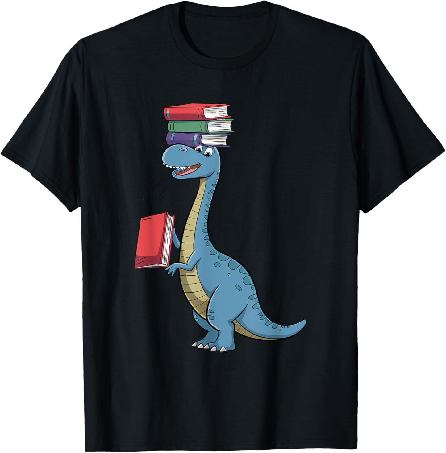 Funny Dinosaurs Reading Book Lover Bookworm Librarian Kids T-Shirt