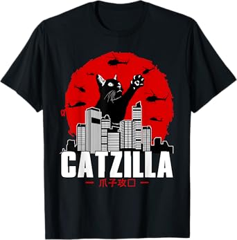 Catzilla Cute Cat Stuff For Cat Lover, Cat Mom, Cat Dad T-Shirt