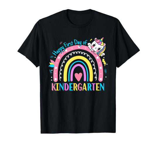 Kindergarten First Day to School Kindergarten Unicorn Girls T-Shirt