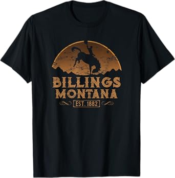 Billings Montana MT Rodeo Cowboy T-Shirt