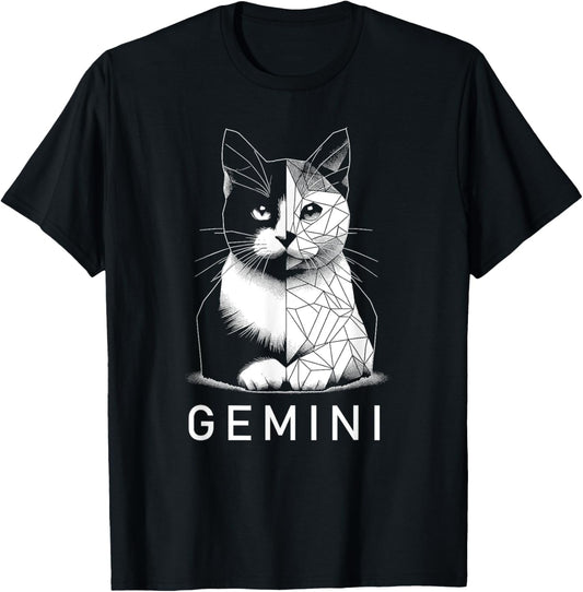 Gemini Cat Twins Horoscope Birthday Zodiac Sign Astrology T-Shirt