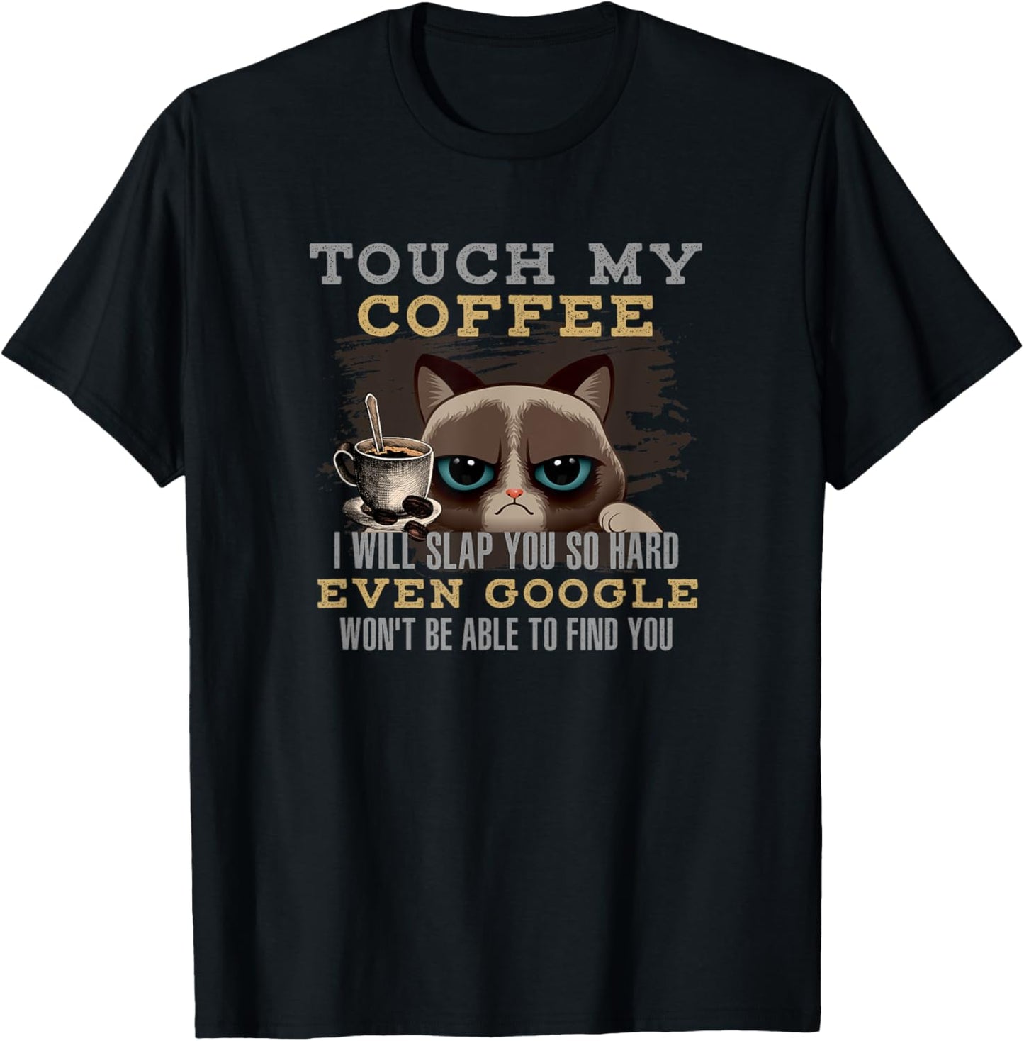 Funny Coffee Lover - Cat Humour T-Shirt