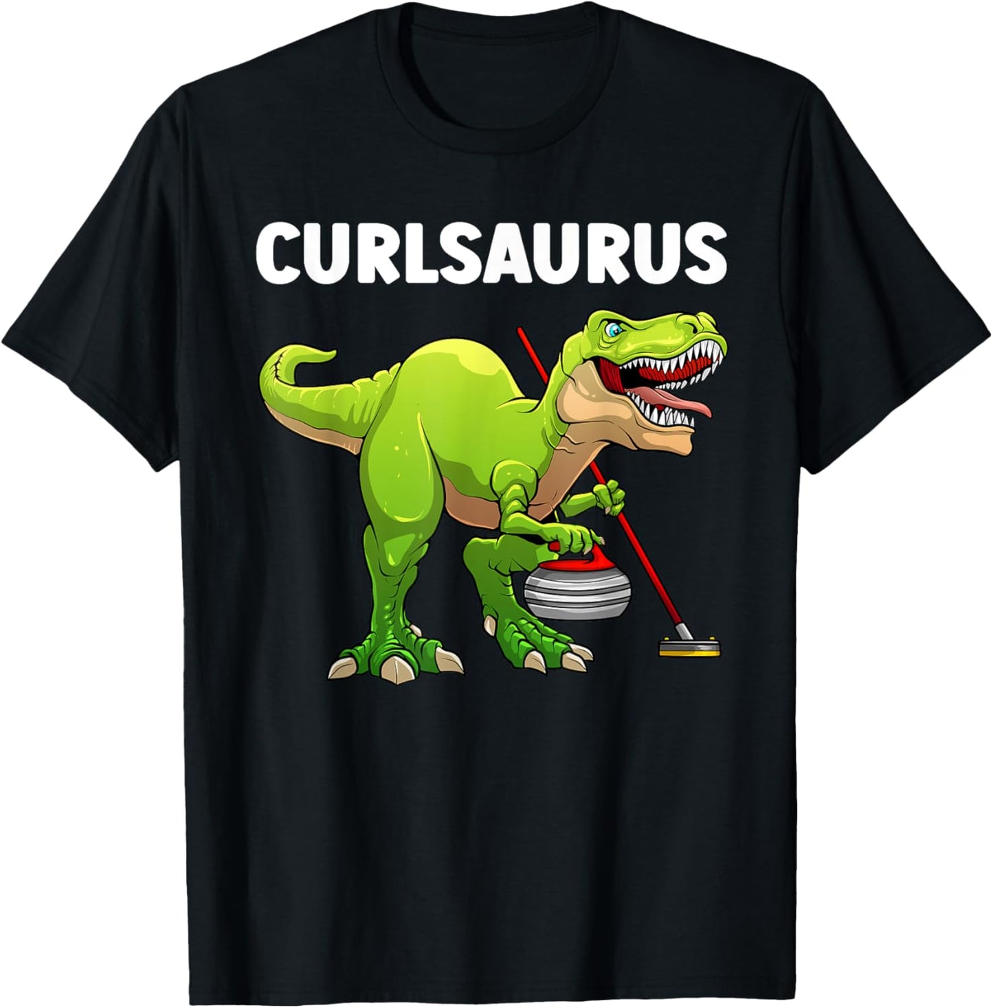 Funny Curling Art For Men Women Curler Curling Sport Lover T-Shirt